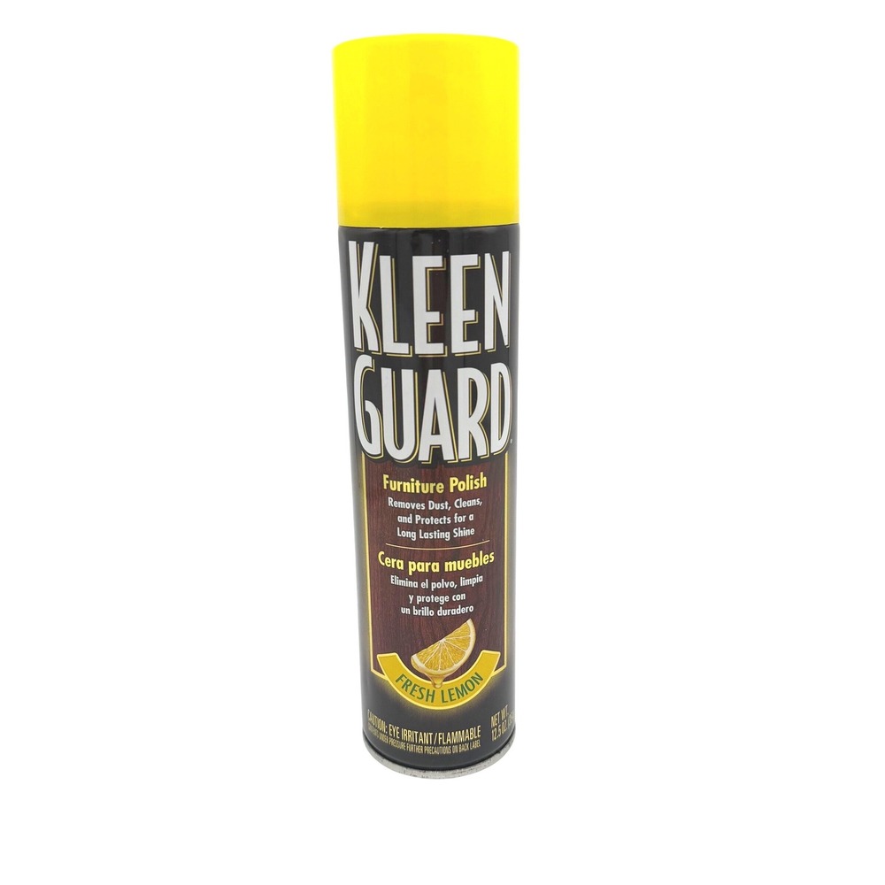 Kleen Guard Furniture Polish Fresh Lemon Scent Aerosol Spray 12.5 oz Can